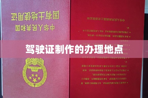 南涧驾驶证制作的办理地点